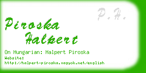 piroska halpert business card